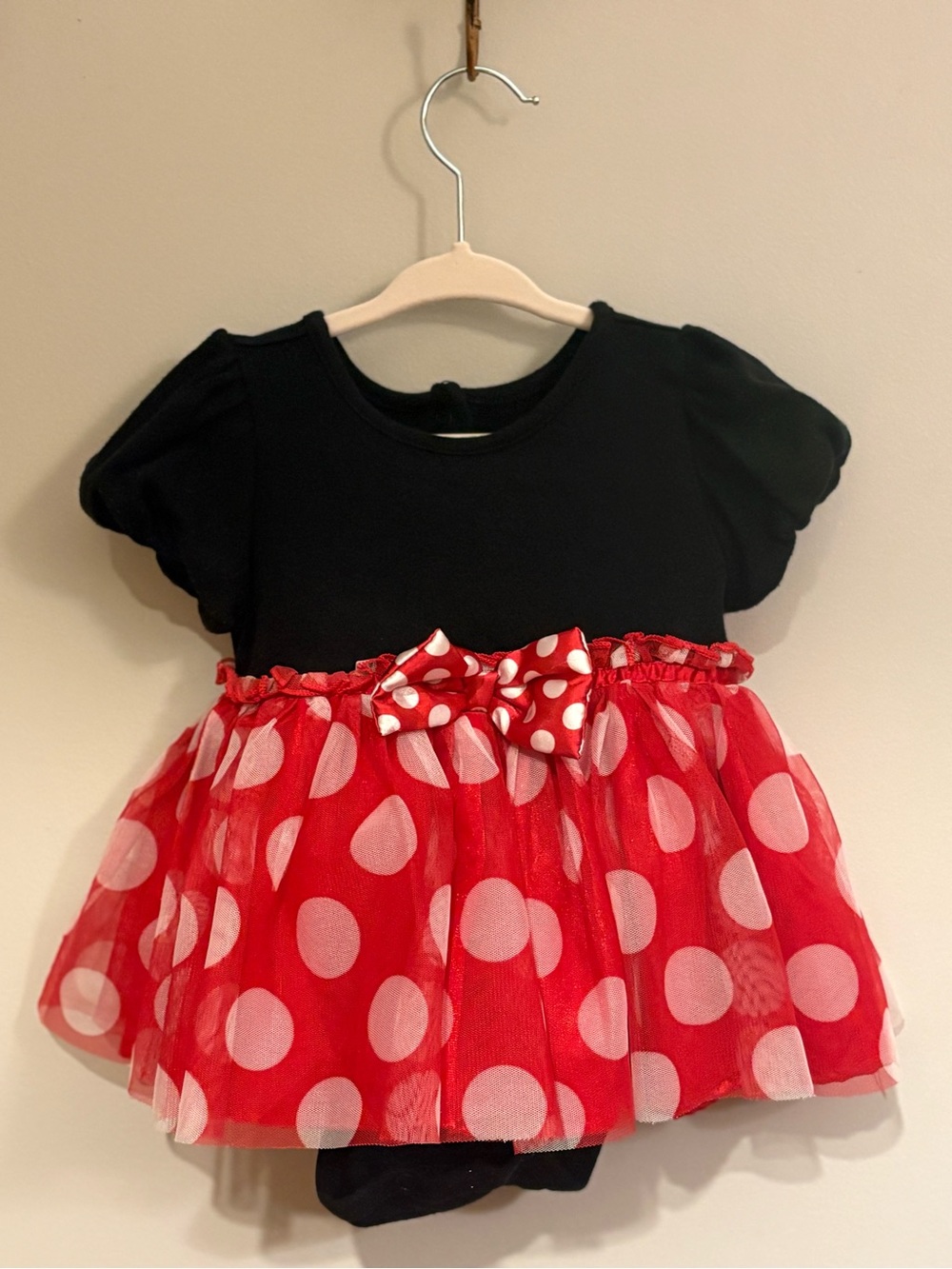 Disney Minnie Mouse Bodysuit with Red Polka Dot Tulle Skirt 12-18 months